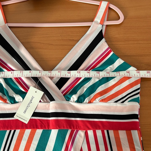 NWT JohnPaulRichard Colorful Striped High Low Dress - Picture 7 of 11